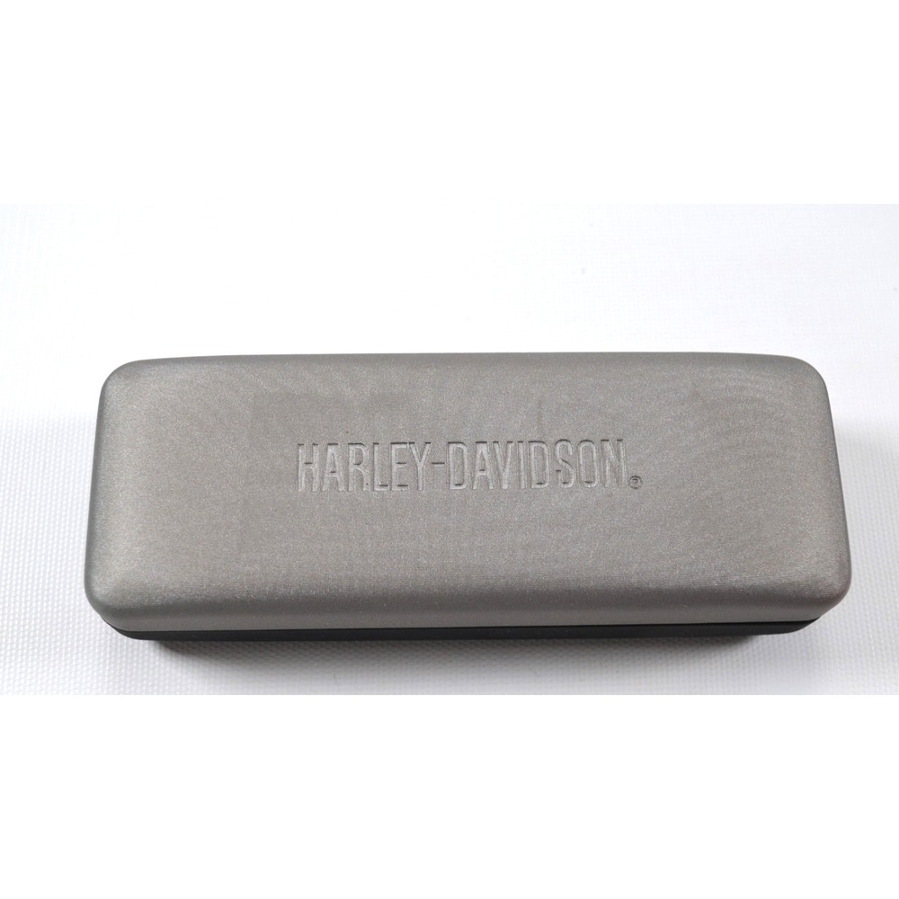 Harley Davidson Gray Black Eyeglasses Hard Case